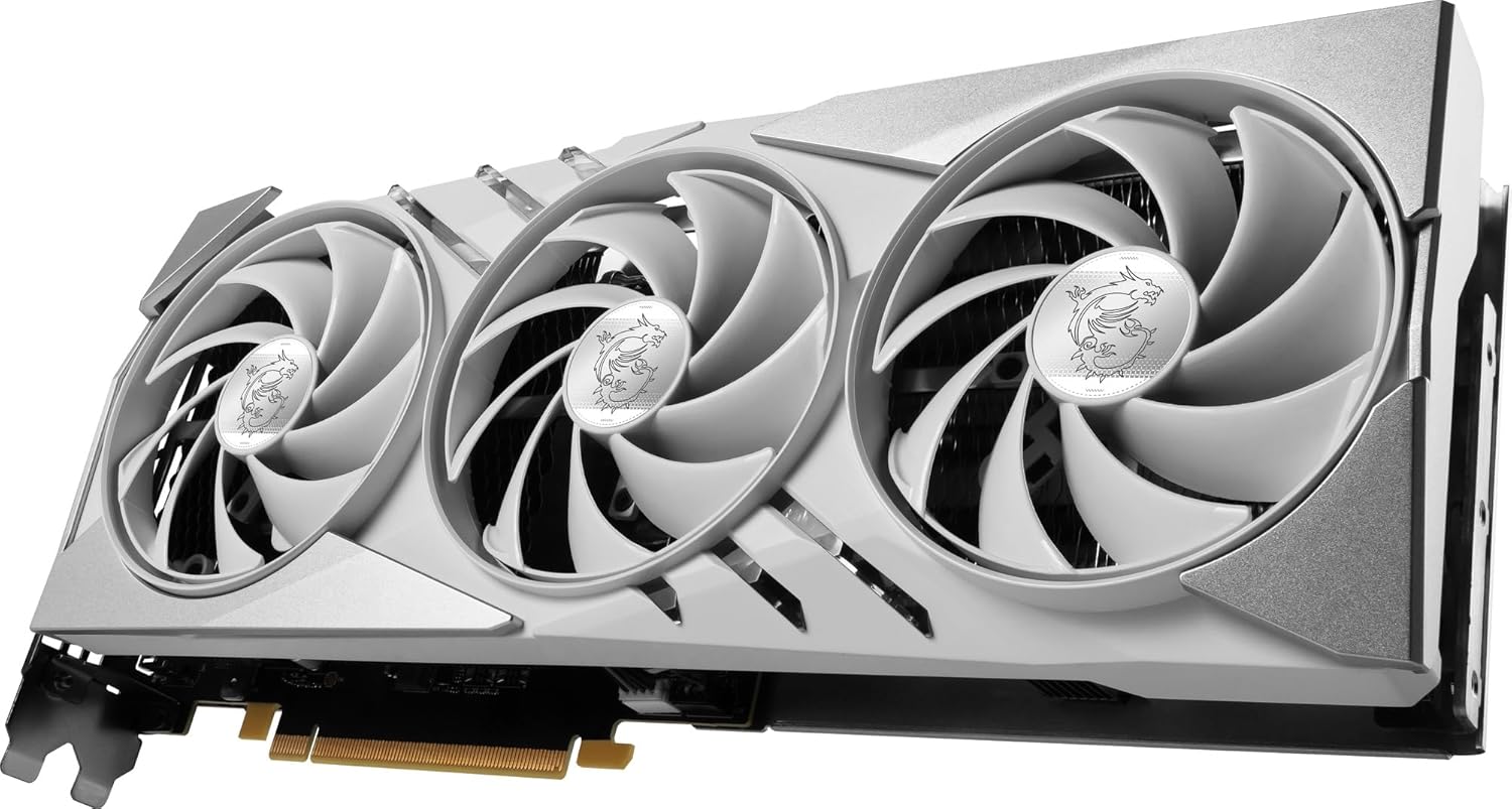 MSI Gaming RTX 4070 Ti Gaming X Slim White 12G Graphics Card (NVIDIA RTX 4070 Ti, 192-Bit, Extreme Clock: 2745 MHz, 12GB GDRR6X 21 Gbps, HDMI/DP