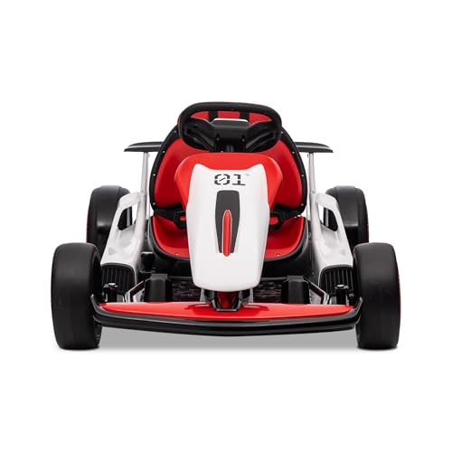 Kids Go Kart, Ride On Drift Kart with Dual 200W Motors, 24V Battery Powered Electric Drift Car, Outdoor 2-Speed Ride On Racing Toy for Boys Girls 6+