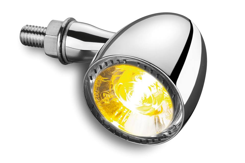 Kellermann LED Indicator / Position Light Bullet 1000 Pl White, Shiny Chrome, Clear Glass, Silver for Men