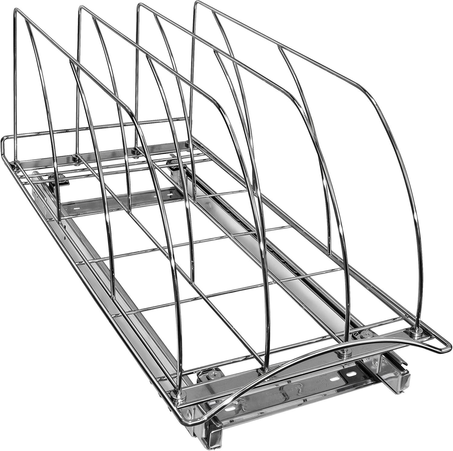 Lynk Professional® Slide Out Cutting Board, Bakeware, and Tray Organizer - Pull Out Kitchen Cabinet Rack - 10 inch wide x 21 inch deep