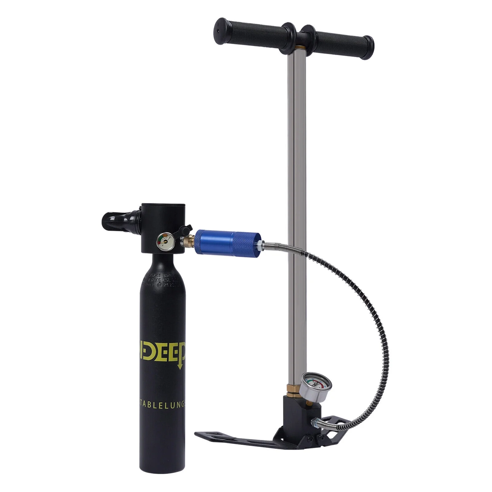 4500Psi Mini Scuba Diving Case Kit 0.5L Oxygen Tank Pump Equipment Underwater Breath