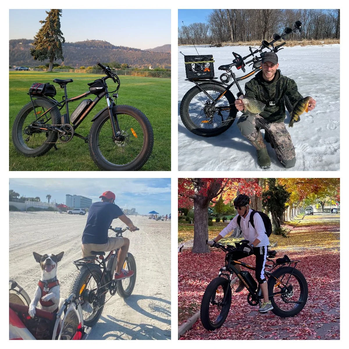 Aostirmotor Electric Mountain Bike, 48V 13AH Removable Lithium Battery 750W Ebike with Rack, 26" 4.0 inch Fat Tire Bike