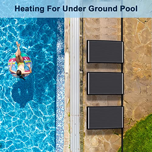 Curve Solar Pool Heater, Made for Above-Ground and Inground Pools, Includes Two Hoses & Clamps, Two Adapters