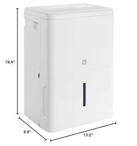 GE Energy Star Portable Dehumidifier 35 Pint, Perfect for Bedroom, Basement & Garage or Rooms up to 3000 Sq Ft, Ideal for High Humidity Areas