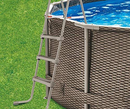 Summer Waves 14& x 36x22 Active Metal Frame Above Ground Pool Ladder Pump u0026 Filter