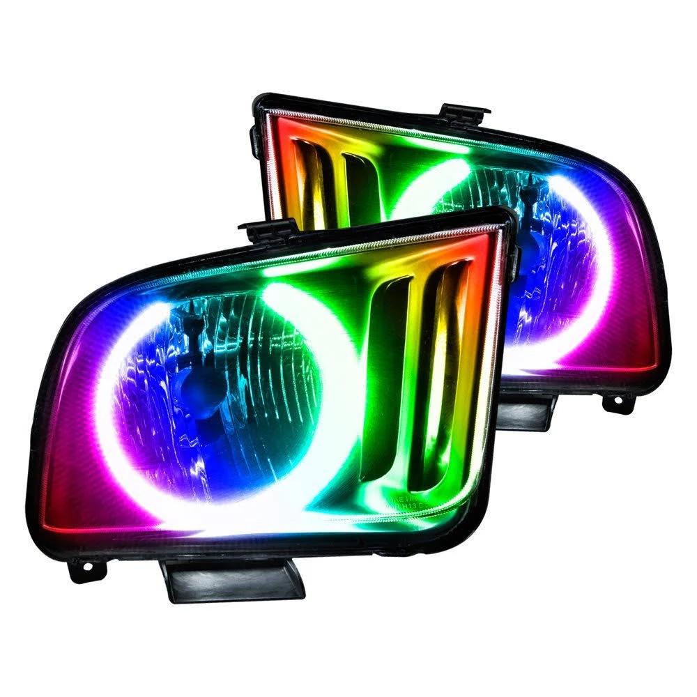 2005 Ford Mustang Oracle Chrome LED ColorSHIFT Headlights