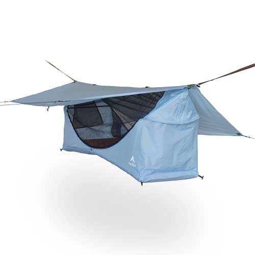 Haven Tents Lay Flat Hammock Tent - Waterproof Tent & Camping Hammock with Mosquito Net - Includes Insulated Pad and Rainfly - Haven Tent, Haven XL