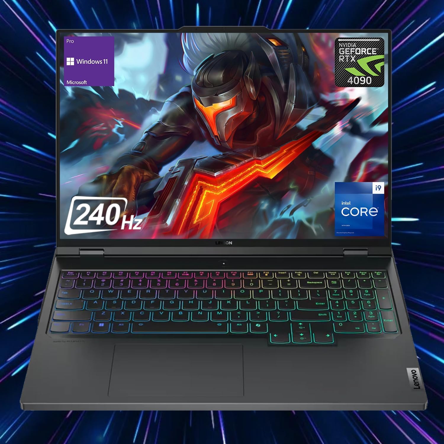 Lenovo Legion Pro Newest High-Performance i9 Gaming Laptop, 16" WQXGA 240Hz, Intel Core i9-14900HX, NVIDIA GeForce RTX 4090, 64GB DDR5 RAM, 4TB SSD