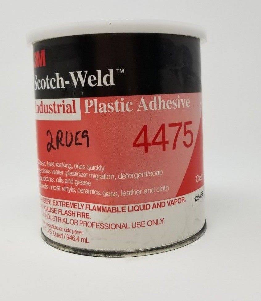 3M 4475 Clear Industrial Plastic Adhesive, 1 Quart