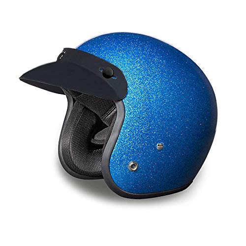 Daytona Helmets 3/4 Shell Open Face Motorcycle Helmet – DOT Approved [Metal Flake]…