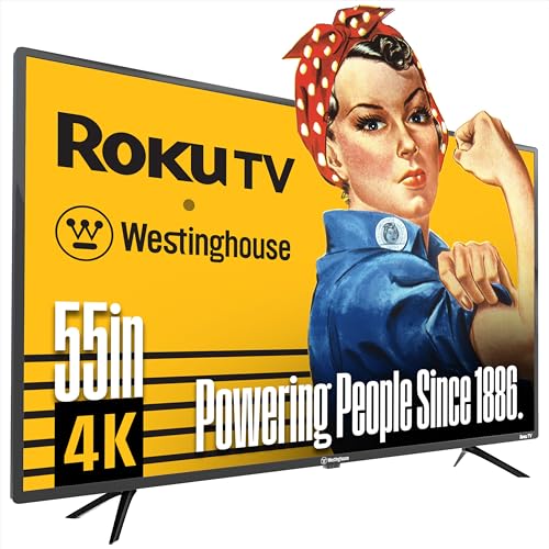Westinghouse Roku TV - 43 Inch Smart TV, 4K UHD QLED Television w/HDR 10+, Dolby Vision, Wi-Fi & Mobile App Connectivity