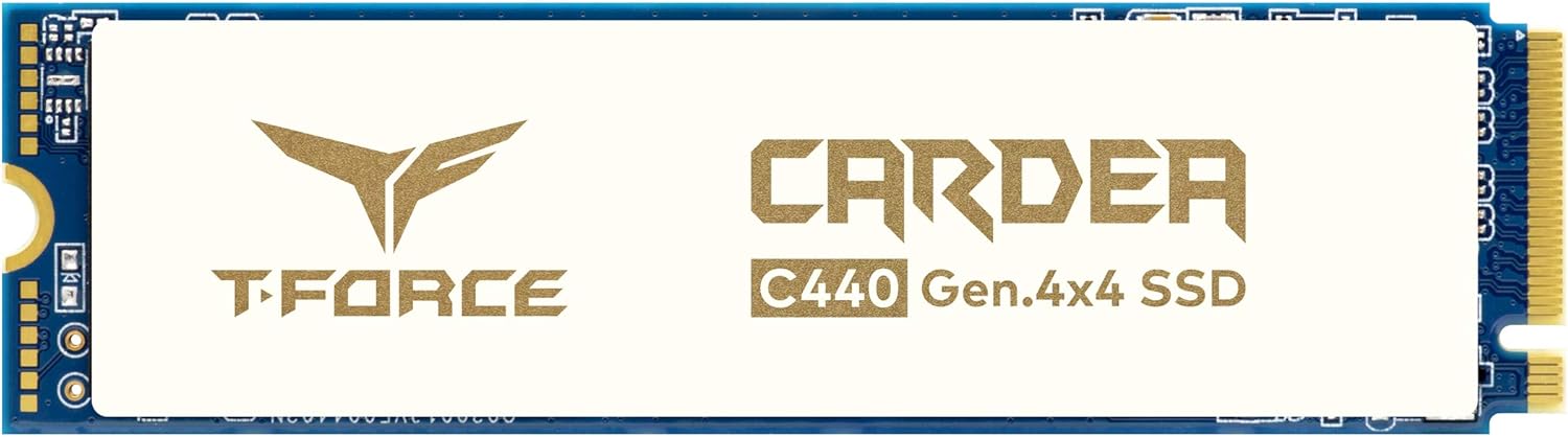 TEAMGROUP T-Force CARDEA Zero Z440 1TB DRAM SLC Cache, 3D TLC NAND, NVMe PCIe Gen4 M.2 2280 Gaming SSD Read/Write 5,000/4