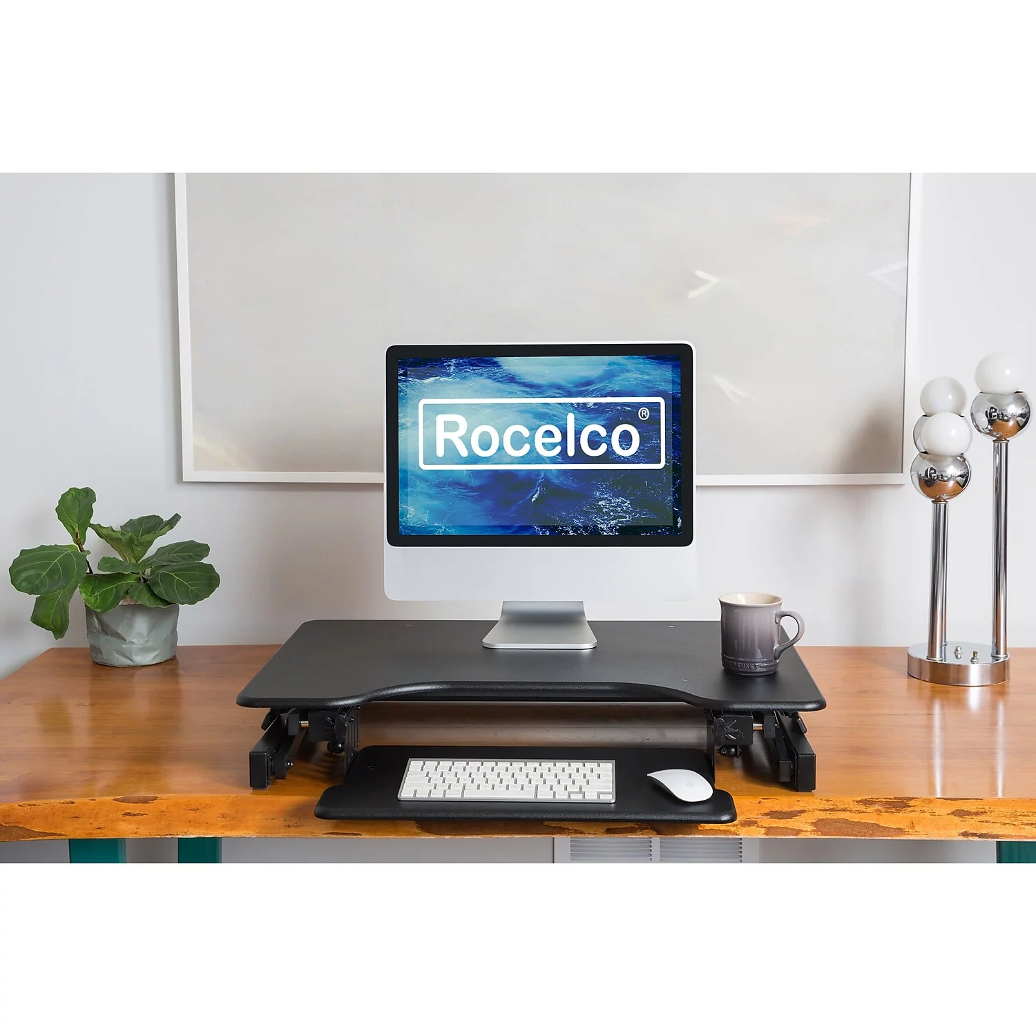32" Height Adjustable Standing Desk Converter in Black (R EADRB2)
