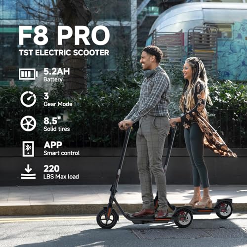 TST Electric Scooter for Adult, Up to 19 MPH and 20 Miles Long Range E Scooter, 8.5"/10" Solid and Pneumatic Tire