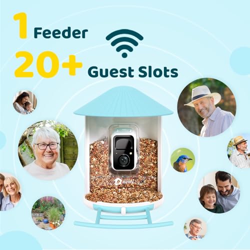 NETVUE Birdfy® Pro Bird Feeder with Camera, Wider Perch DIY Add-ons, Hummingbird Feeder, Suet Ball, Jelly Feeder