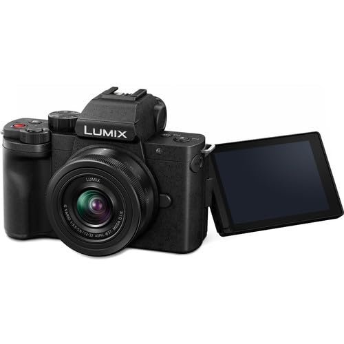Panasonic Lumix G100 4K Mirrorless Camera with 12-32mm Lens for Photo and Video Vlogging (DC-G100KK) + Filter Kit + 64GB Card + Card Reader + Bag +