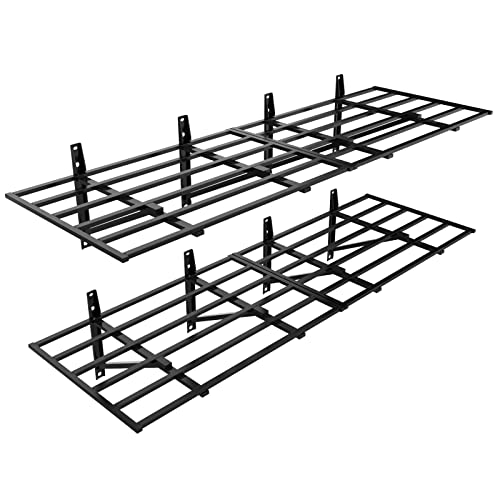 FLEXIMOUNTS 2x6ft Heavy Duty Garage Storage Shelving,1600lbs Weight Capacity, 2-Pack Wall Shelf Garage Organization System