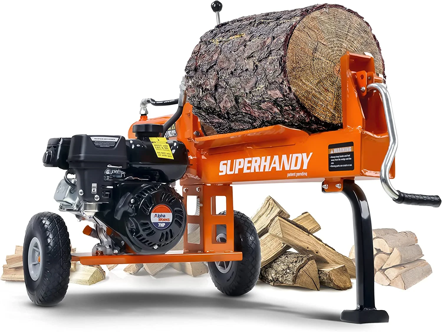 SuperHandy Gas Log Splitter - 7HP 212CC 20 Ton Hydraulic System 16" Max Wood Diameter - Curated Treasures Market