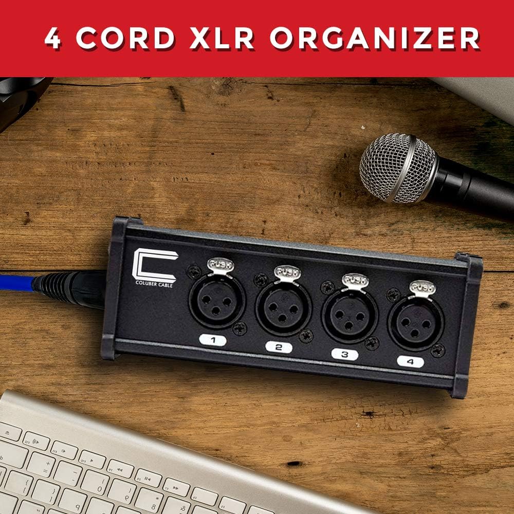 XLR Over Cat5 4 Channel 3-Pin Male Female to Single Ethernet - XLR, AES, DMX Over RJ45 Cat5/Cat6 Audio Over Ethernet Multi Network Snake Receiver