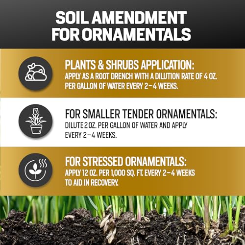 64oz 20% Humic Acid for Lawn - Covers 10,000 sq ft, Humic20 Soil Amendments, Ideal Humic Acid for Plants Healthy Soil & Growth