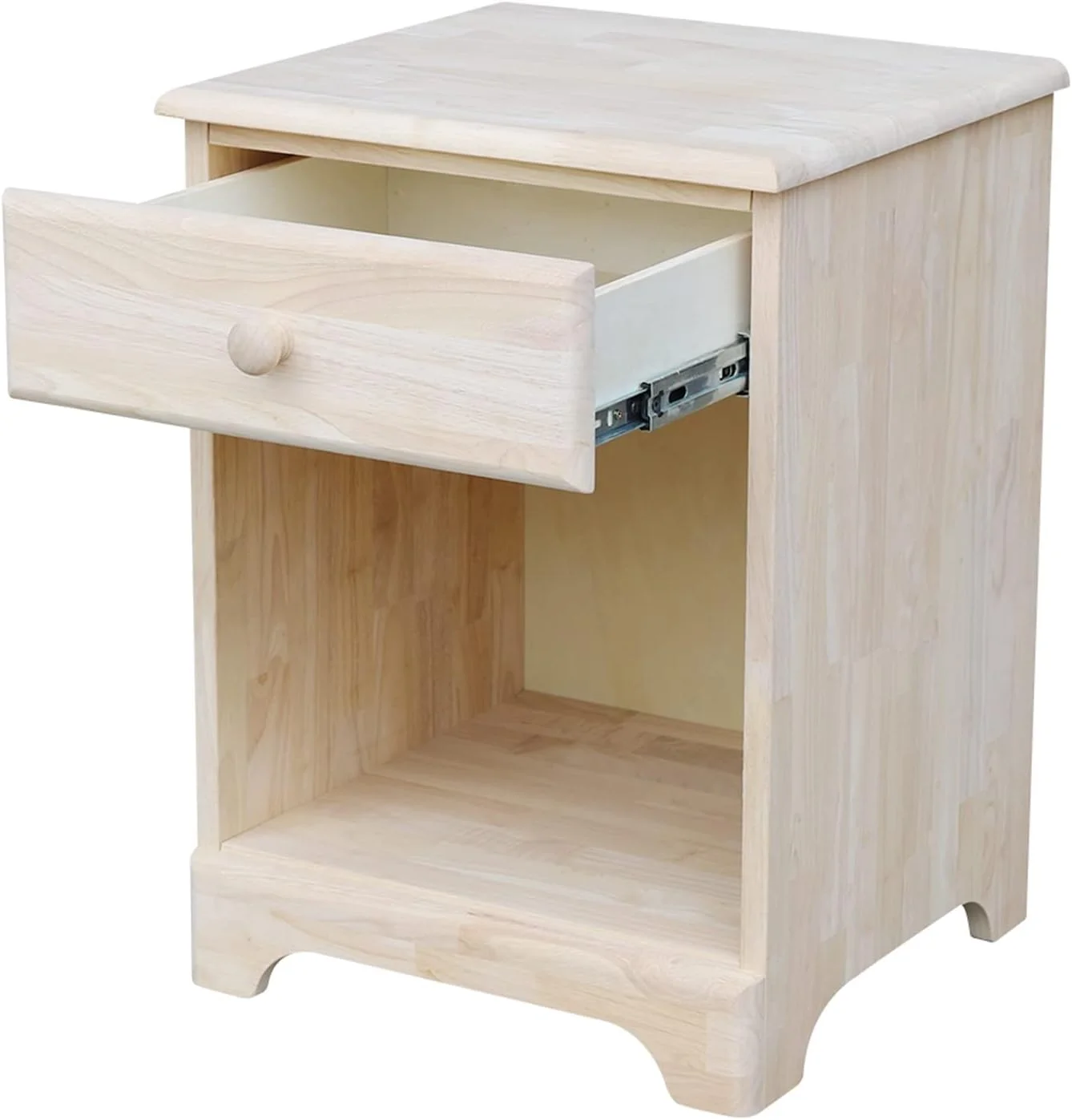 Night Stand with One Drawer  Unfinished