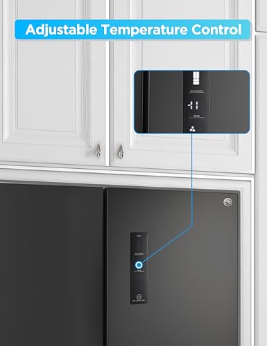 Commercial Cool 11.1 Cu. Ft. Convertible Freezer Refrigerator, Upright Fridge with Glass Shelves, Reversible Door, ENERGY STAR rated, Auto Defrost