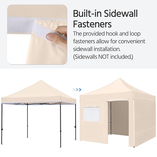Yaheetech Heavy Duty Pop Up Canopy Tent, 10x20 Commercial Instant Shelter Tent for Wedding, Parties, Adjustable Outdoor Canopy with Wheeled Carry Bag