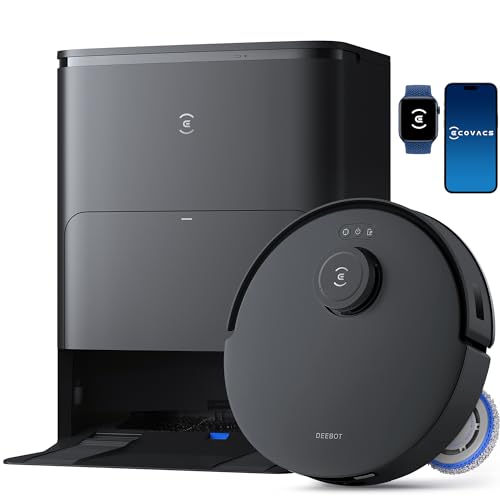 ECOVACS DEEBOT T30S Robot Vacuum and Mop, 11000Pa, ZeroTangle Technology, TruEdge Adaptive Edge Mopping, Hot Water Mop Washing, Self-Emptying