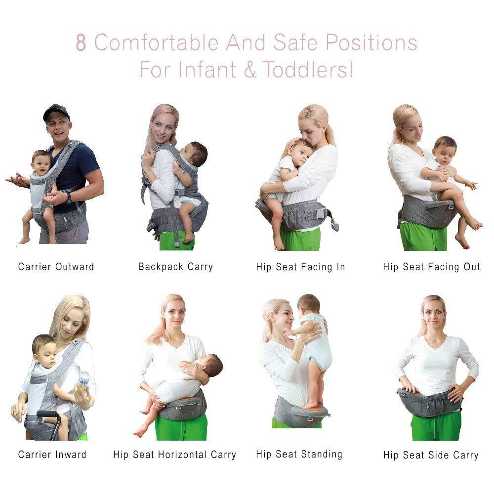 Dada Hip Seat Baby Carrier, Airflow 360 Ergonomic Baby Carrier with Hi