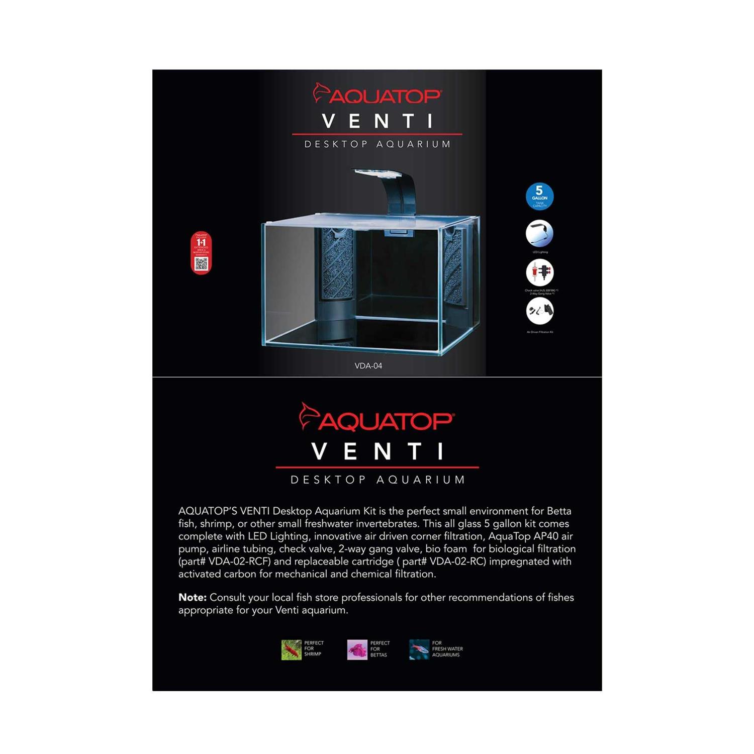 Aquatop Venti Desktop Aquarium Kit - Pet Supplies online store