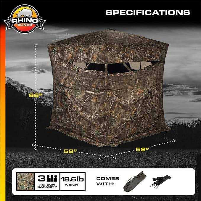 Rhino Blinds R-200 Realtree Edge Camo Ground Blind - Sports Supplies Online Store