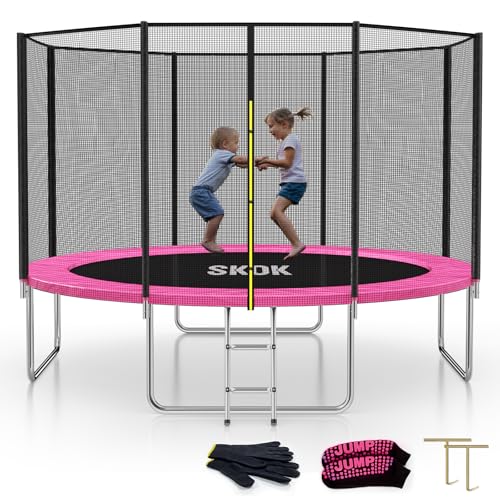 SKOK Trampoline 8FT 10FT 12FT 14FT 15FT Trampolines with Enclosure Net