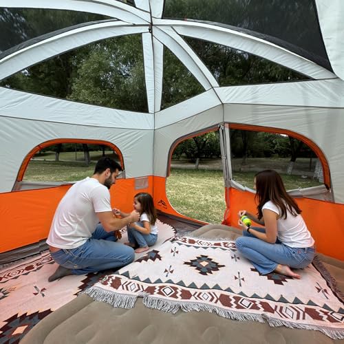 Happy Travel Tent 6 Person Tents for Camping, Waterproof Easy Setup Camping Tent with Rainfly
