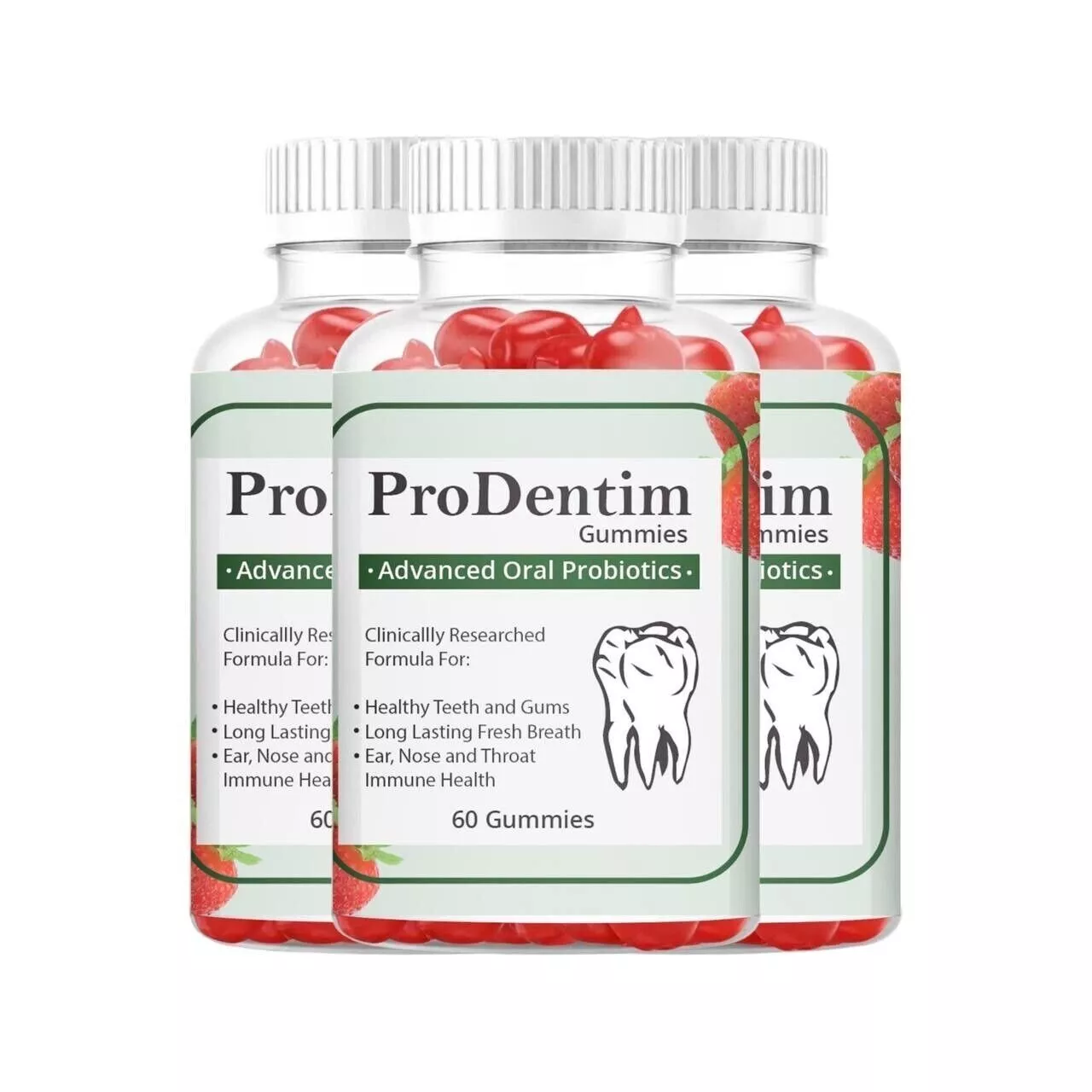 PRODENTIM 3-Pack Prodentim Gummies Dental Supplement for Teeth and Gums 180 Gummies - Kansas Nuitrition - HNZSDS