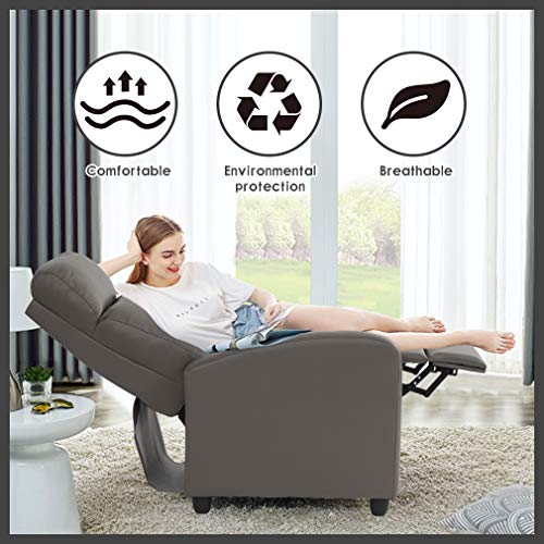 BestMassage | Recliner Chair | with 2 Point Massage Function | Black | with Lumbar Support, Adjustable Push Back, Wide Armrests