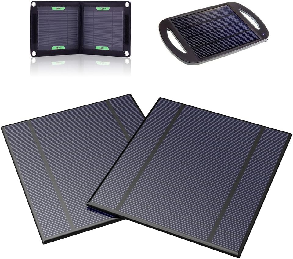 ALLPOWERS 2 Pieces 2.5W 5V/500mAh Solar Panel DIY Battery Charger Kit Mini Encapsulated Solar Cell Epoxy for Battery Power LED 130x150mm (Solar Panel