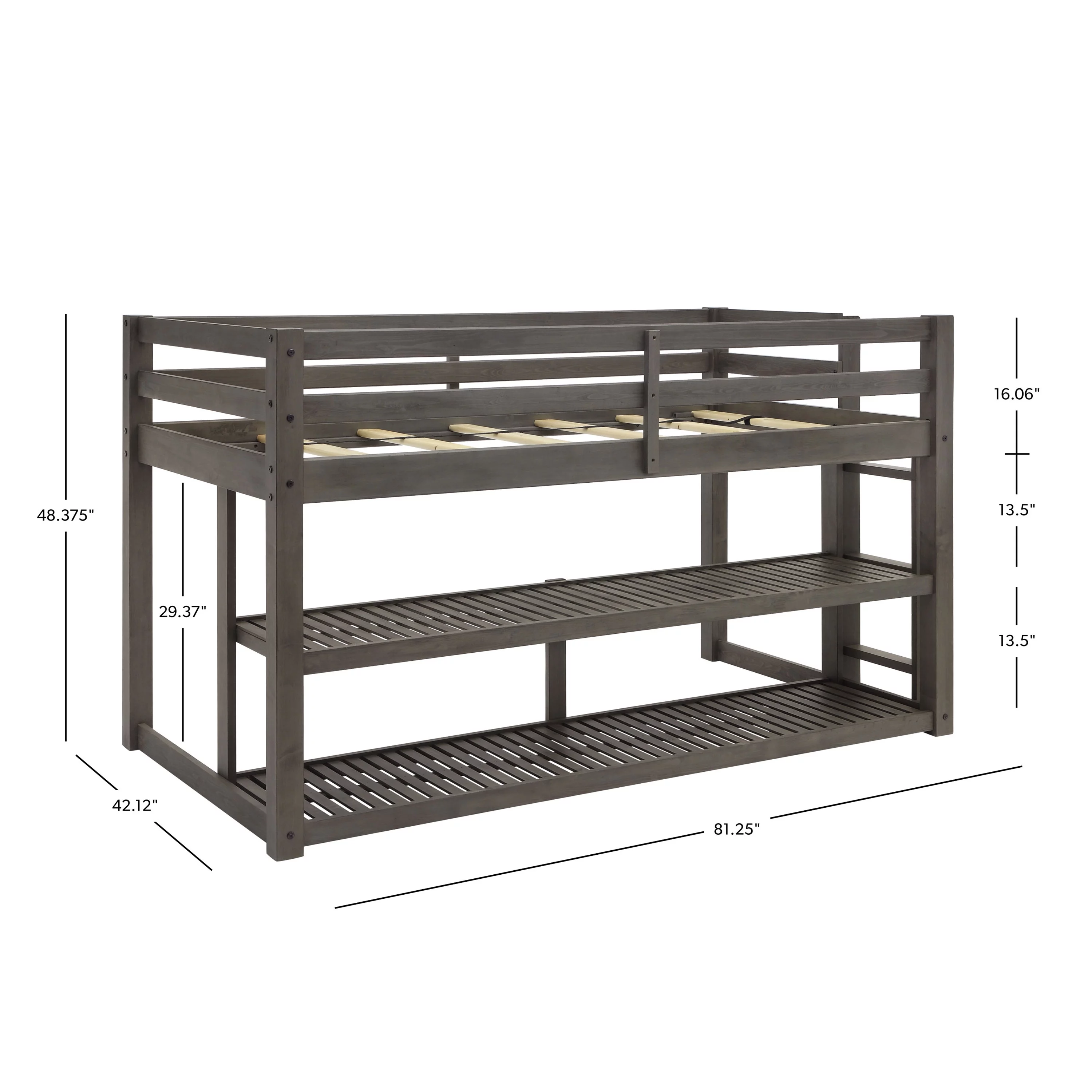 Better Homes and Gardens Greer Twin Loft Storage Bed, Black