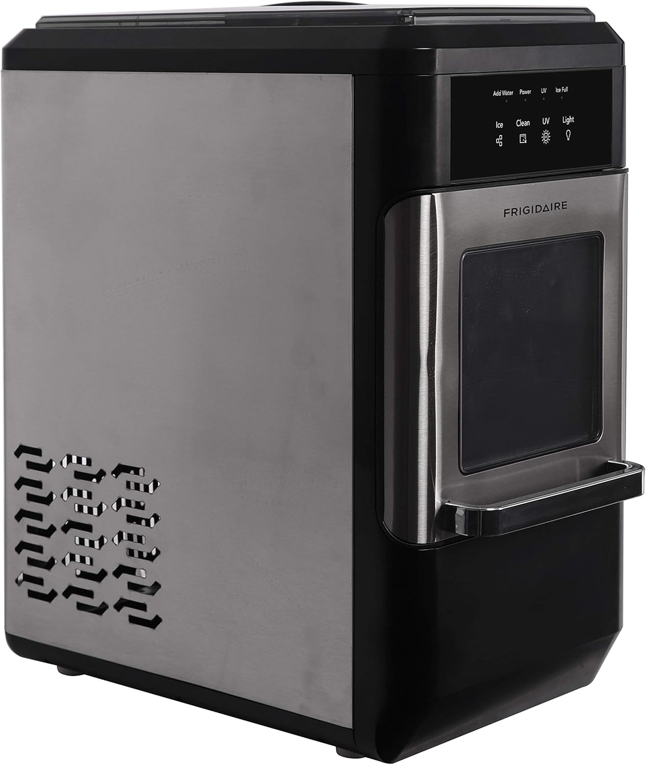 Frigidaire EFIC235-AMZ Countertop Crunchy Chewable Nugget Ice Maker, 44lbs per day, Self Cleaning Function