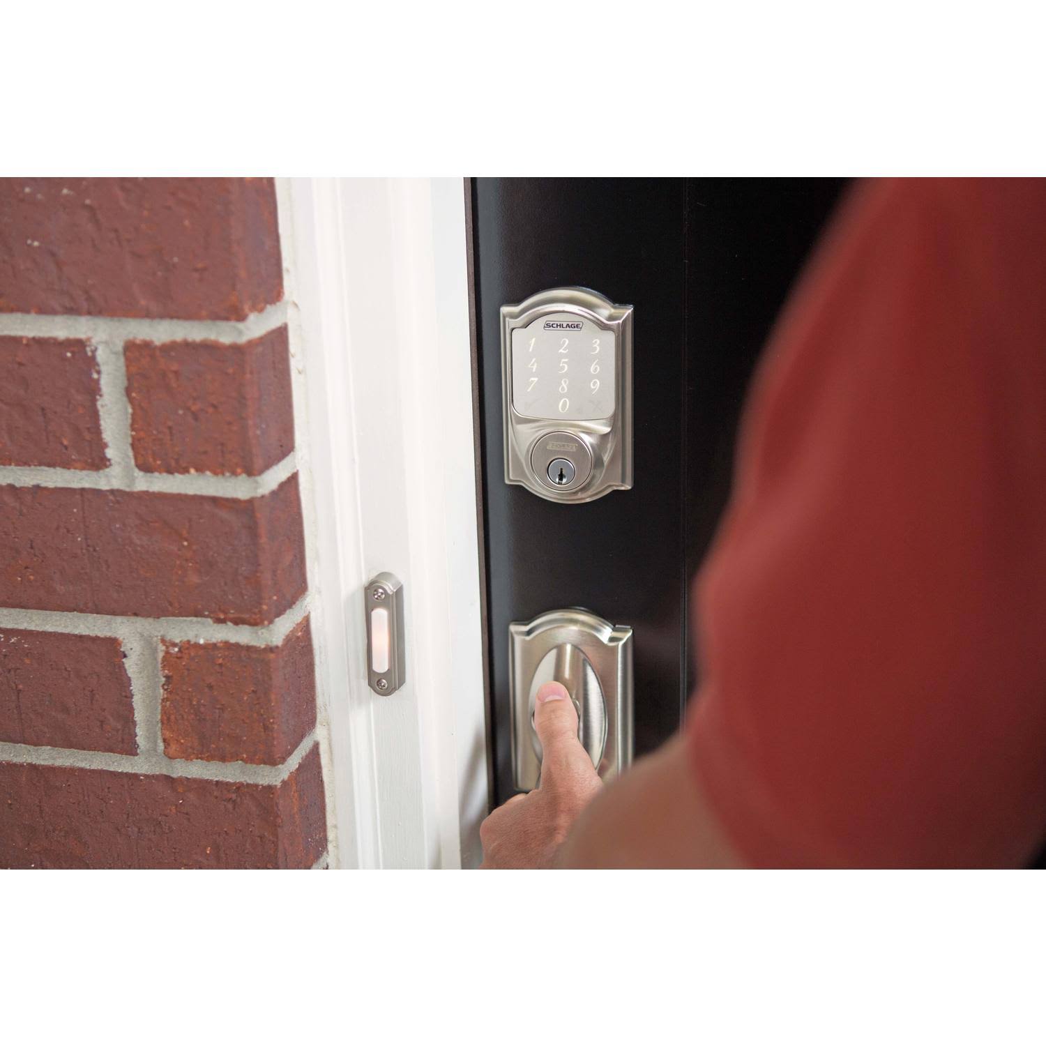 Schlage Camelot Sense Deadbolt - Satin Nickel