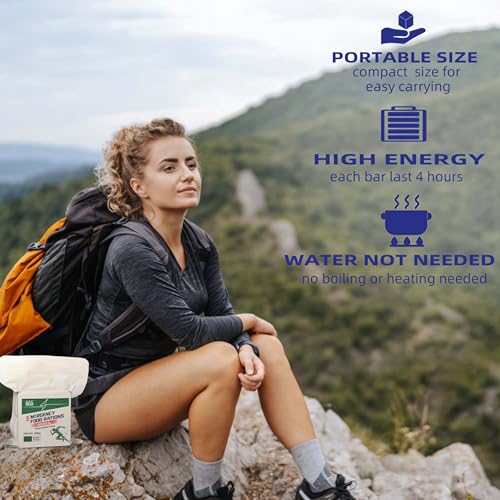 24 Days Emergency Food Ration Bars, 20 Year Shelf Life, Emergency Meals Survival Foods Bars, Emergency Supplies for Disaster Preparedness