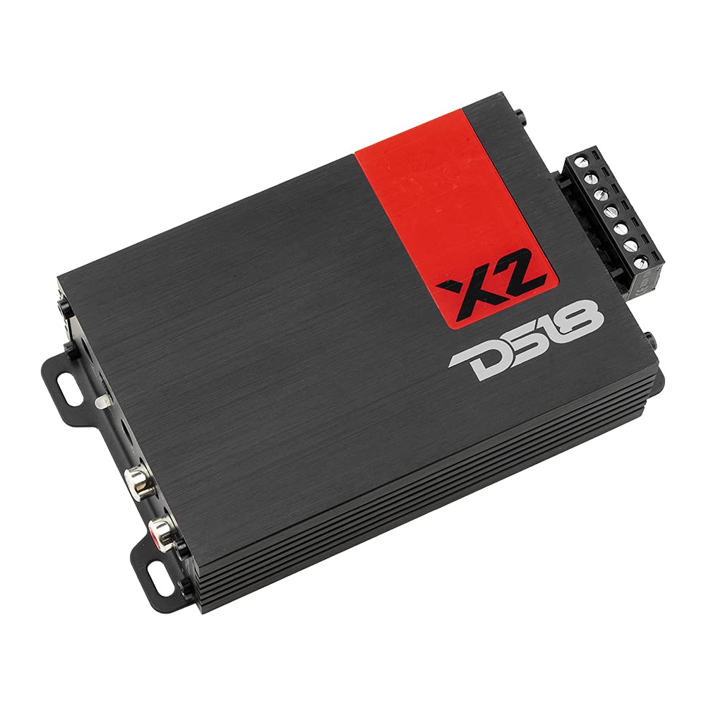 DS18 X2 Ultra Compact Car Audio Amplifier Class D 2 Channel Full Range 1140 Watts Peak