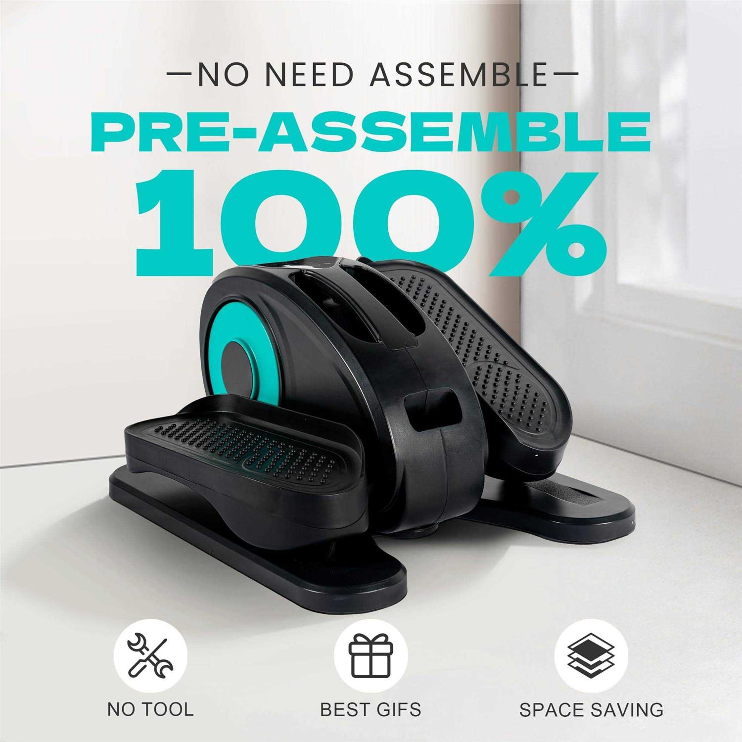 Tappio Under Desk Elliptical Electric Foot Pedal Exerciser Fully Assembled Seated Elliptical - Sports Supplies Online Store