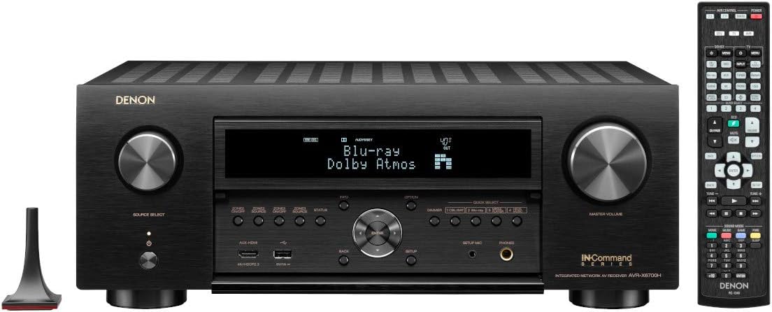 Denon AVR-X6700H 8K Ultra HD 11.2 Channel (140Watt X 11) AV Receiver - 3D Audio & Video with IMAX Enhanced, Built for Gaming, Music Streaming