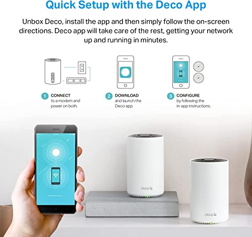 TP-Link Deco AXE5400 Tri-Band WiFi 6E Mesh System(Deco XE75 Pro) - 2.5G WAN/LAN Port, Covers up to 7200 Sq.Ft, Replaces WiFi Router and Extender