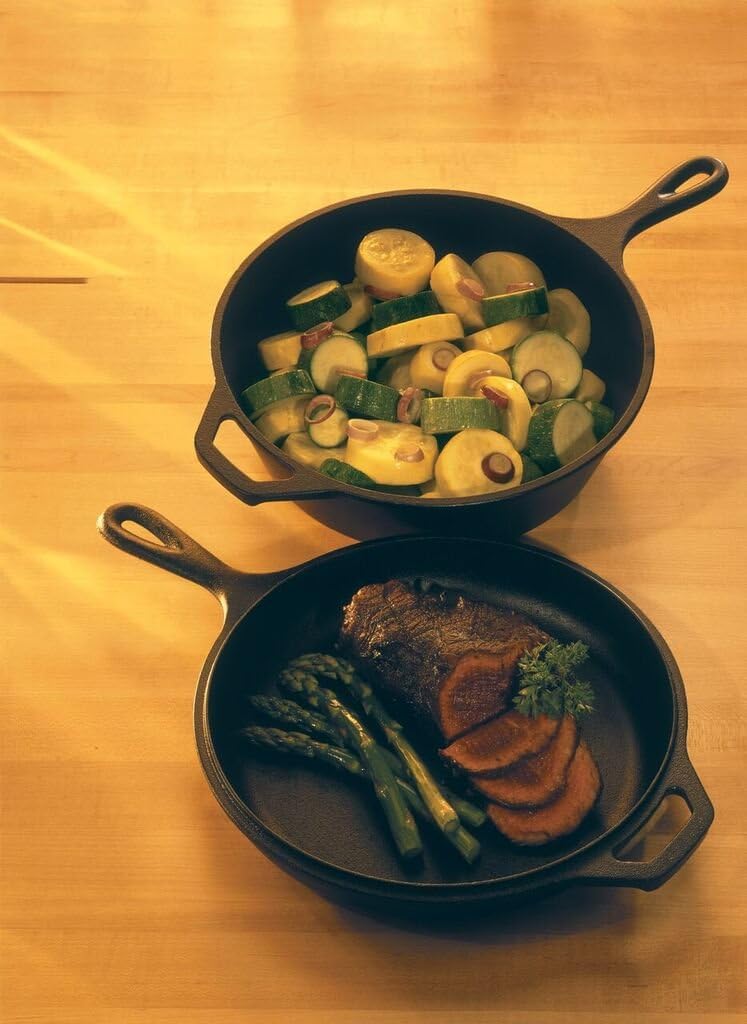Lodge Combo Cooker Cast Iron, 10.25", Black