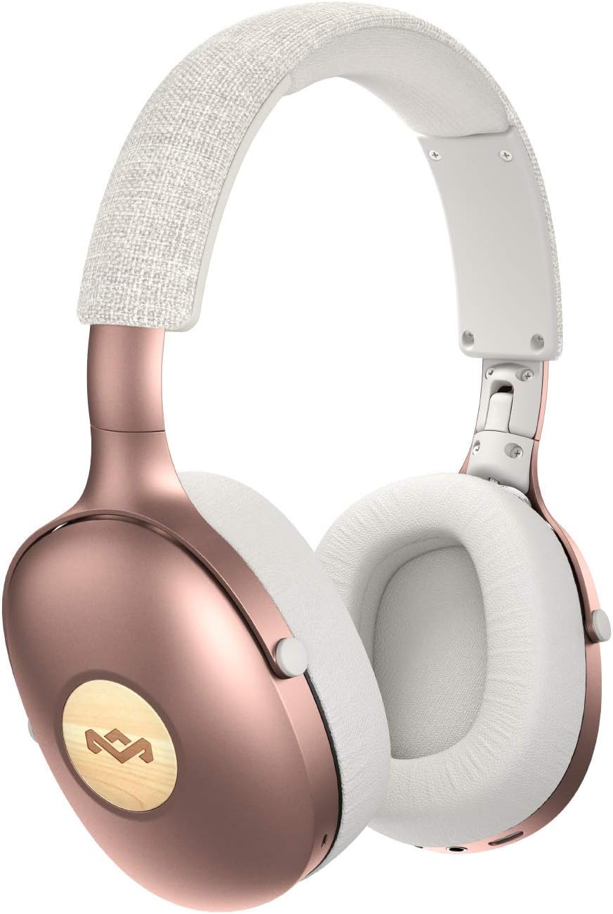 House of Marley Positive Vibration XL: Over-Ear Headphones with Microphone, Wireless Bluetooth Connectivity, and 24 Hours of Playtime (Black)