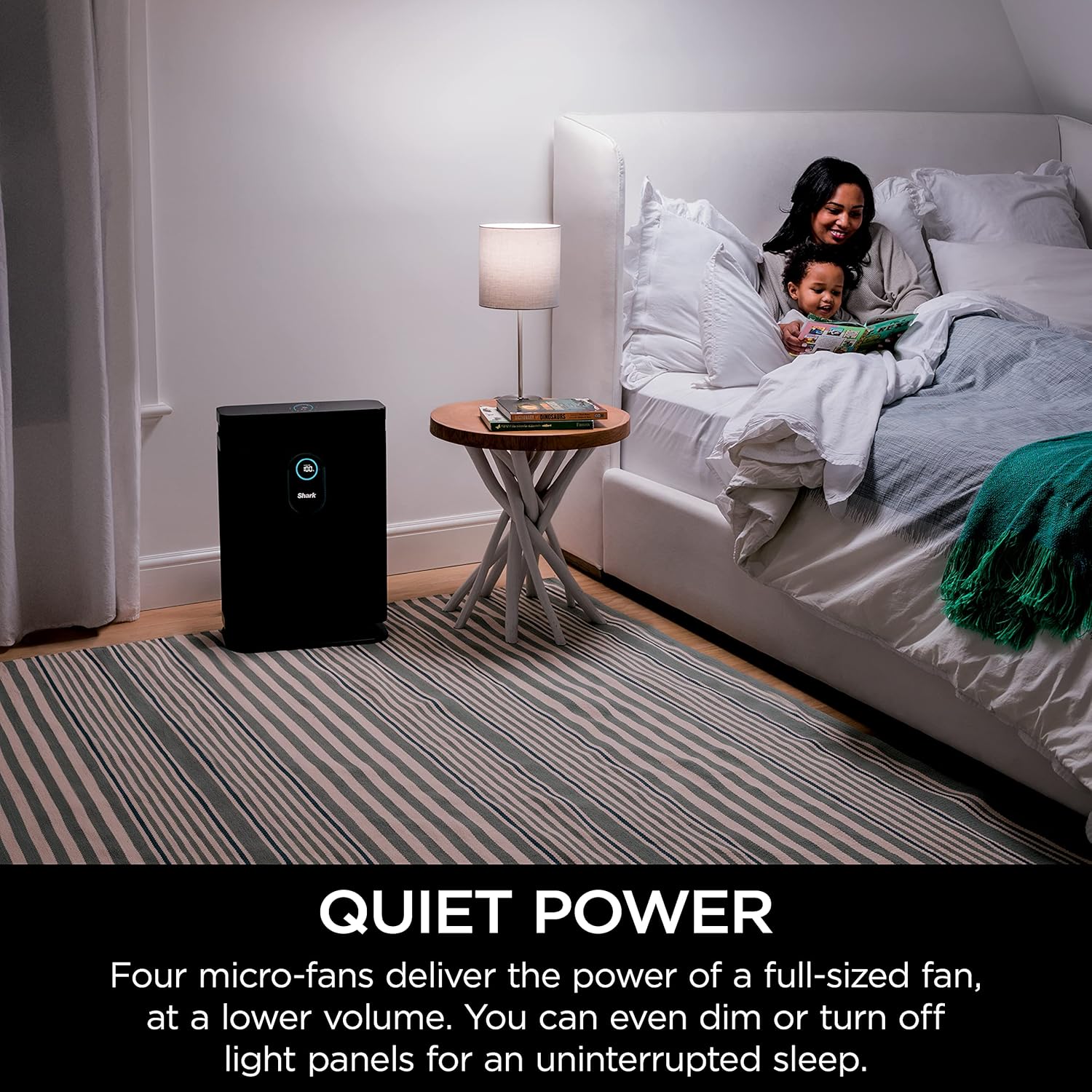 Shark HE402AMZ Air Purifier 4 True HEPA with Microban Protection Cleans up to 1000 Sq. Ft., Captures 99.98% of particles, allergens, smoke