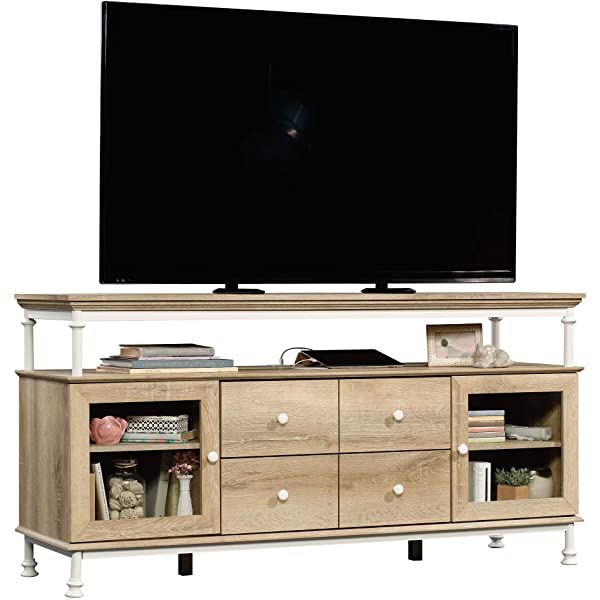 Sauder Canal Street Entertainment Credenza, For TV's up to 60", Northern Oak Finish