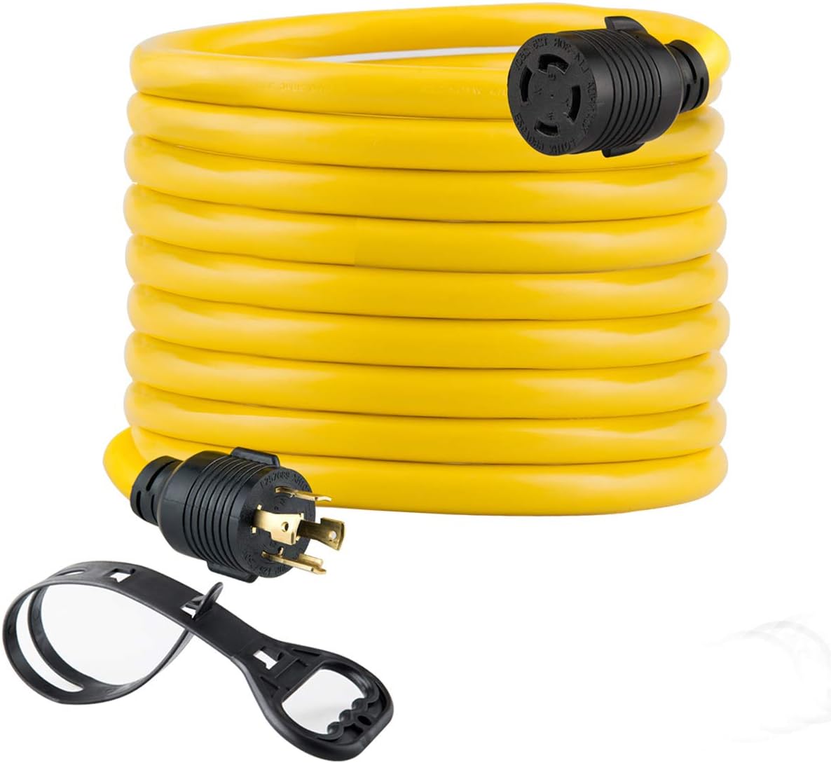 Yodotek 25FT Heavy Duty Generator Locking Power Cord NEMA L14-30P/L14-30R,4X10 Gauge SJTW Cable
