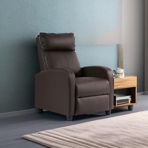 BestMassage | Recliner Chair | with 2 Point Massage Function | Black | with Lumbar Support, Adjustable Push Back, Wide Armrests